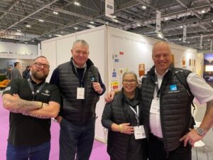 Paul Thomas, Val Corneby und Gareth Preston auf der Cruise Ship Expo 