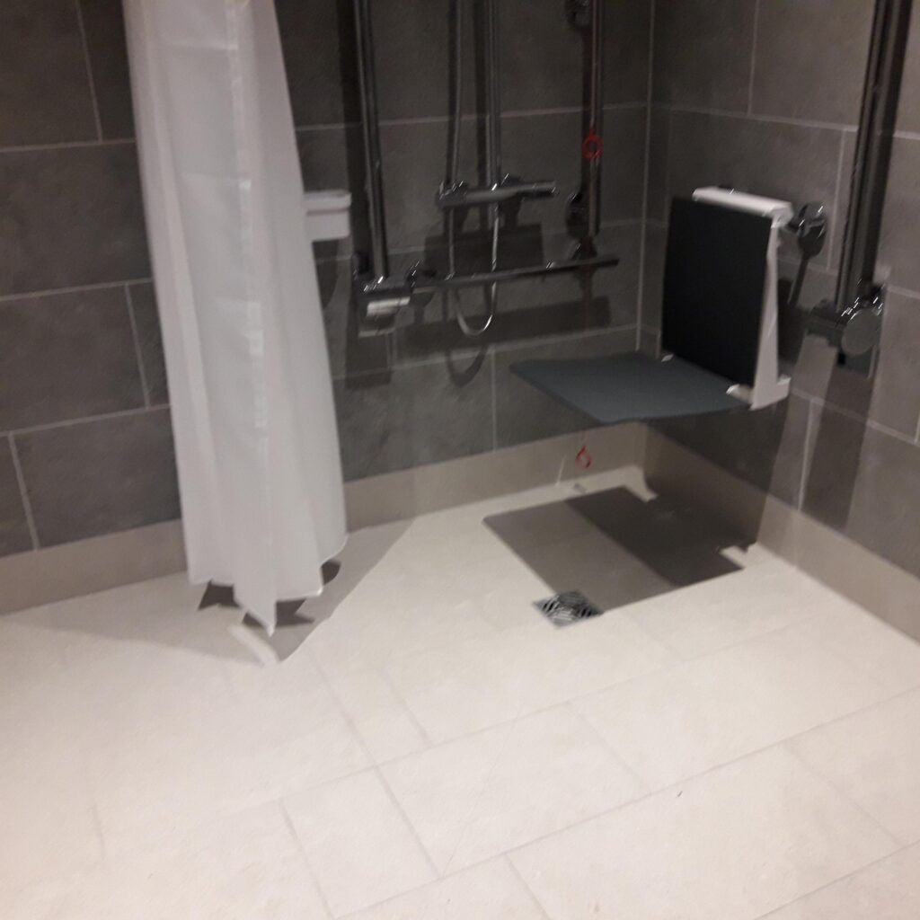 Disabled shower facilities at JP Morgan