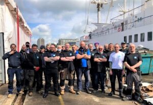 SD's marine crew on the dock