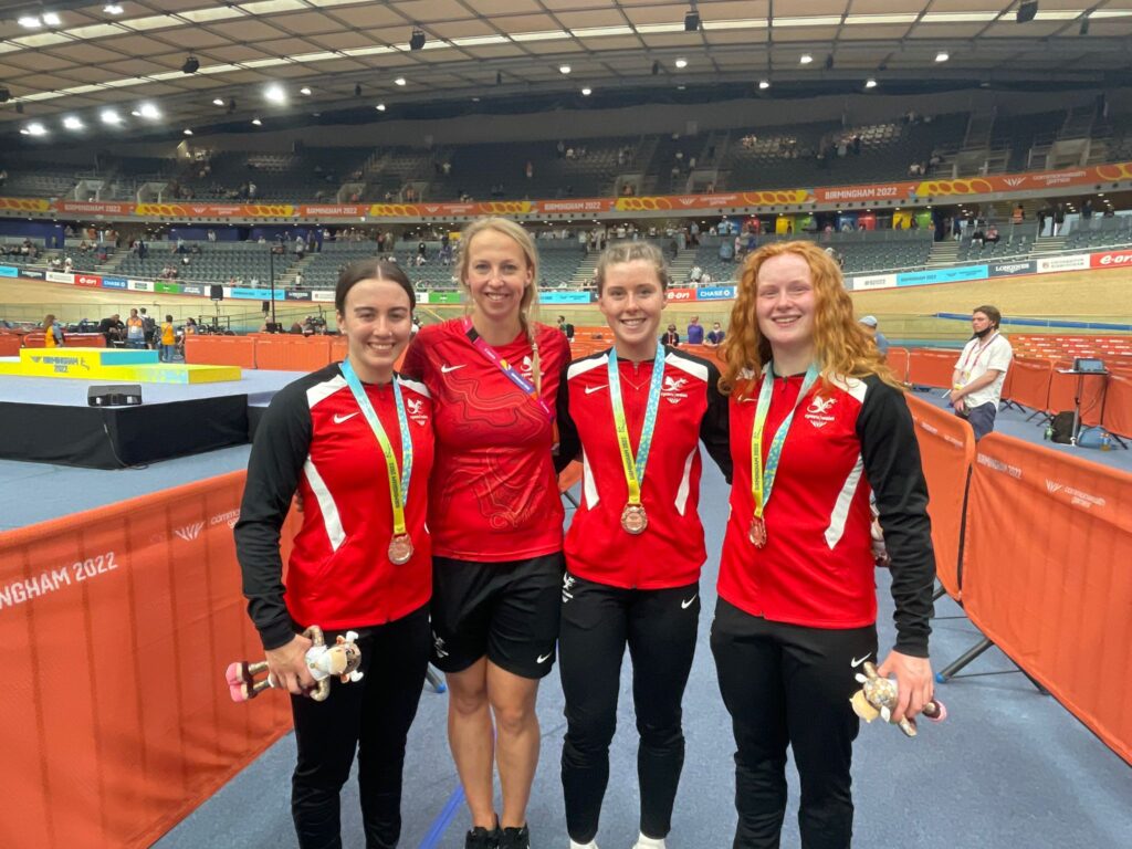 Welsh Cycling riders with their medals